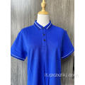 Polo a maniche corte in cotone blu